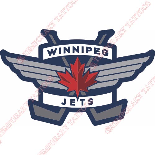 Winnipeg Jets Customize Temporary Tattoos Stickers NO.379
